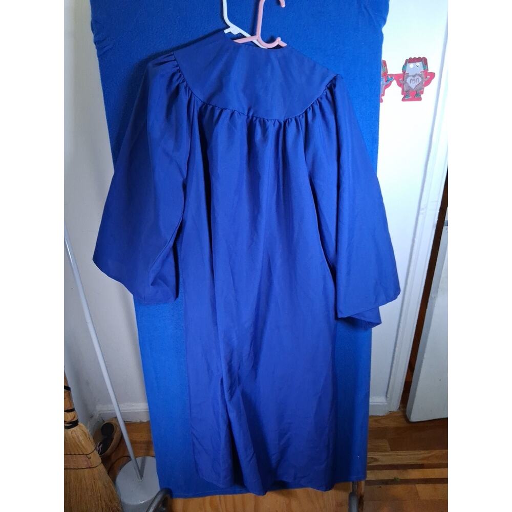 Royal Blue Graduation Gown Robe size 5'9" - 5'11" Unisex High School College - Picture 14 of 16